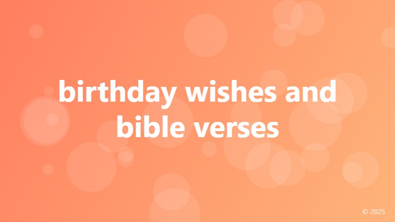 birthday wishes and bible verses
