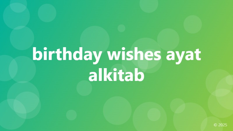 birthday wishes ayat alkitab
