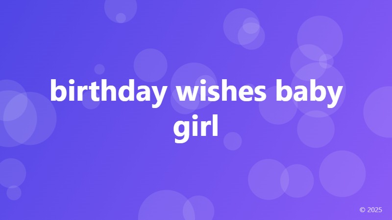 birthday wishes baby girl