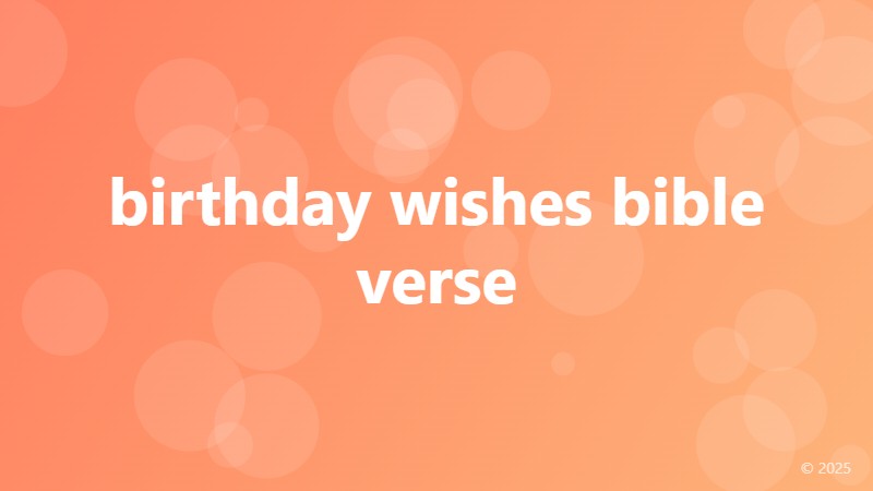 birthday wishes bible verse