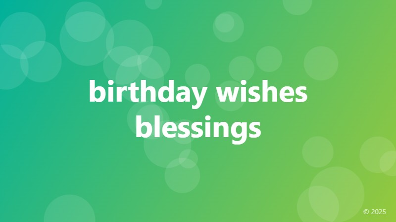 birthday wishes blessings