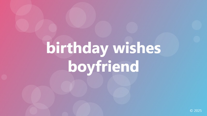 birthday wishes boyfriend