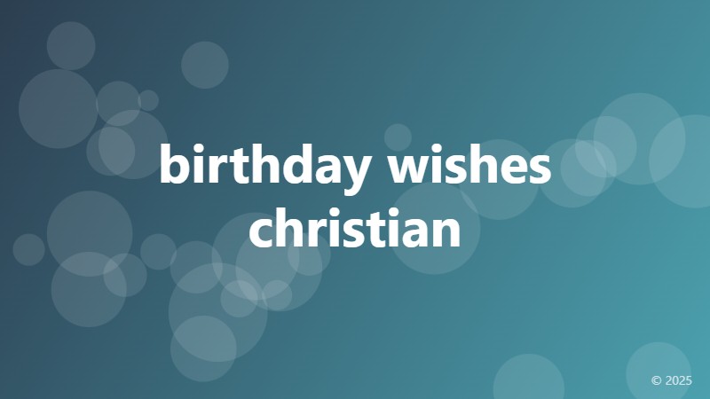 birthday wishes christian