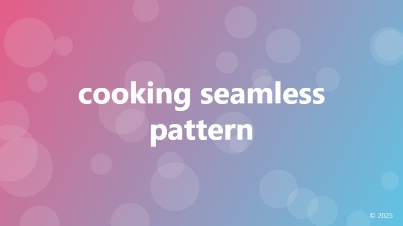 cooking seamless pattern