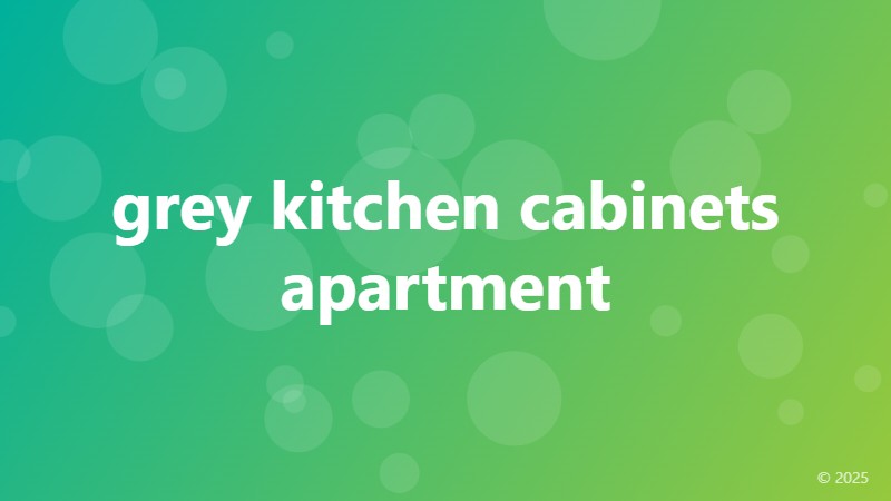 grey kitchen cabinets apartment
