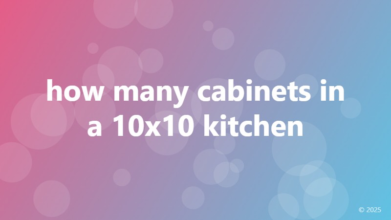 how many cabinets in a 10x10 kitchen