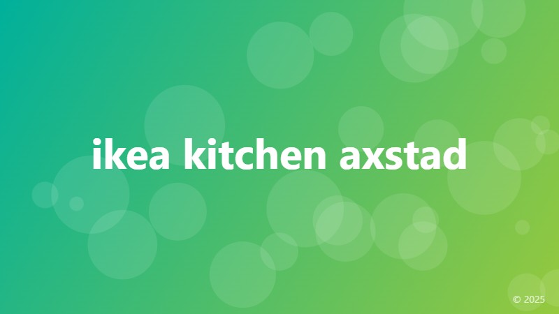 ikea kitchen axstad