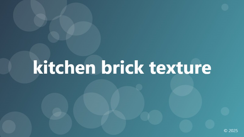 kitchen brick texture