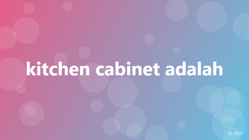 kitchen cabinet adalah