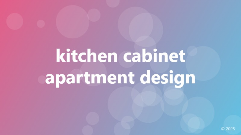kitchen cabinet apartment design