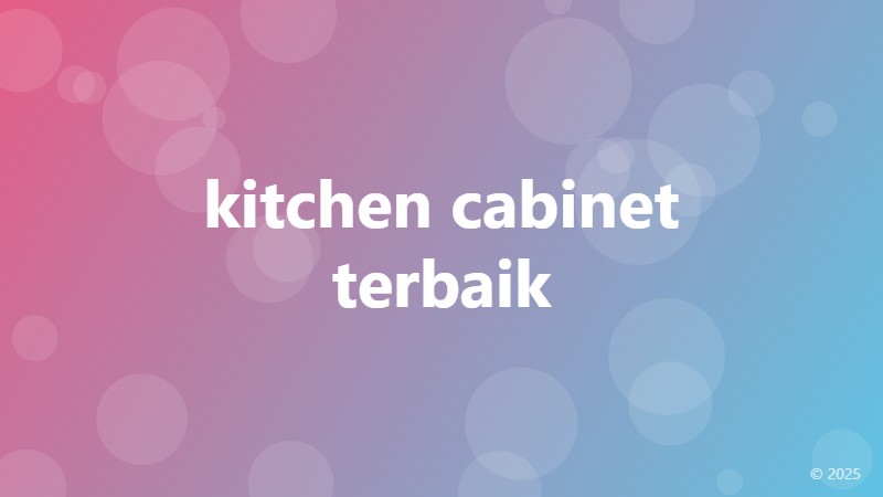 kitchen cabinet terbaik