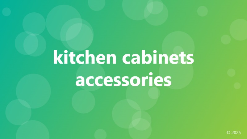 kitchen cabinets accessories