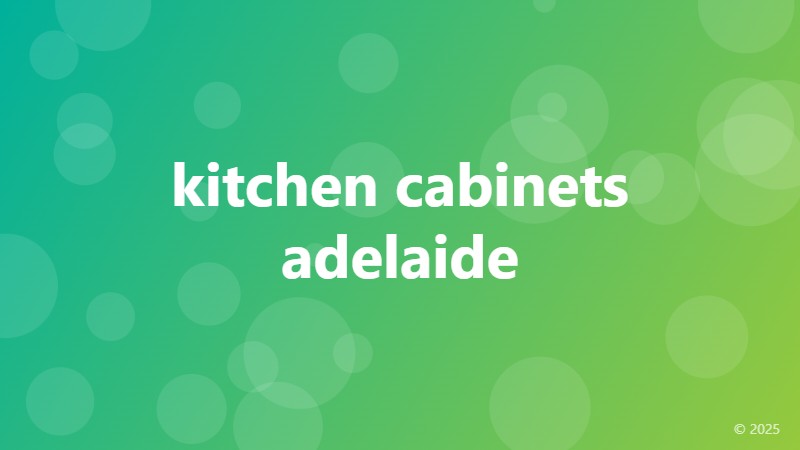 kitchen cabinets adelaide