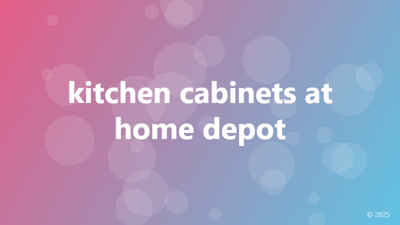 kitchen cabinets at home depot