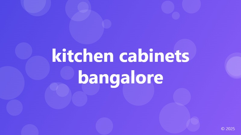kitchen cabinets bangalore