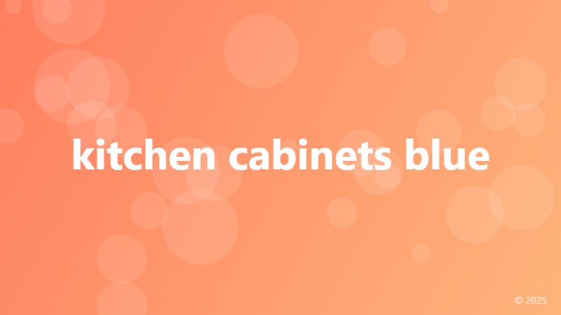 kitchen cabinets blue