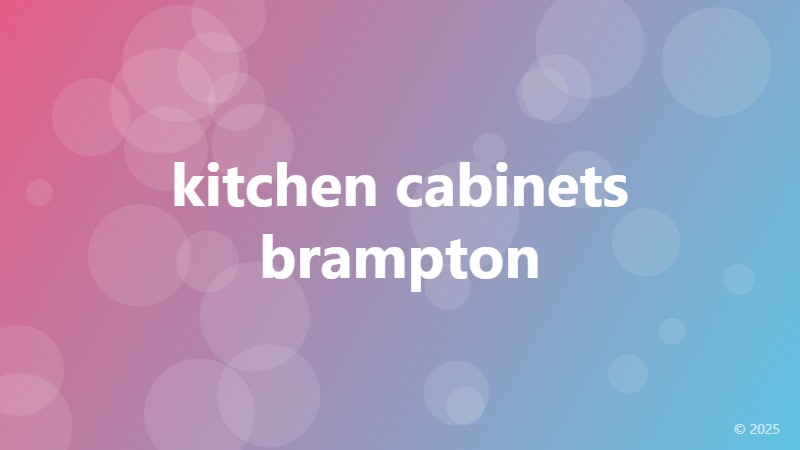kitchen cabinets brampton