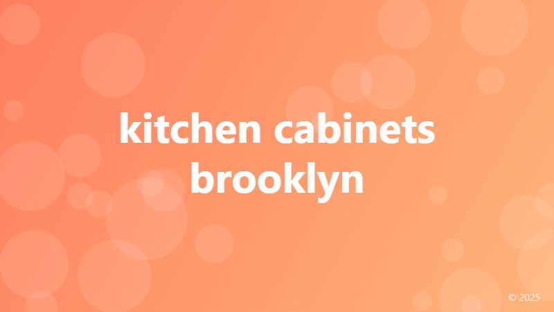 kitchen cabinets brooklyn