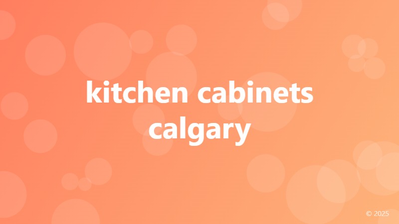 kitchen cabinets calgary