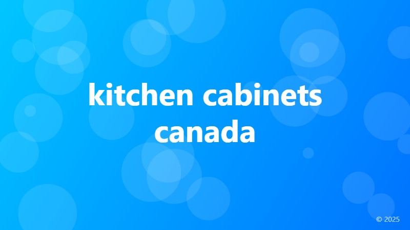 kitchen cabinets canada