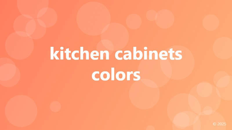 kitchen cabinets colors