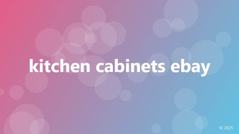 kitchen cabinets ebay