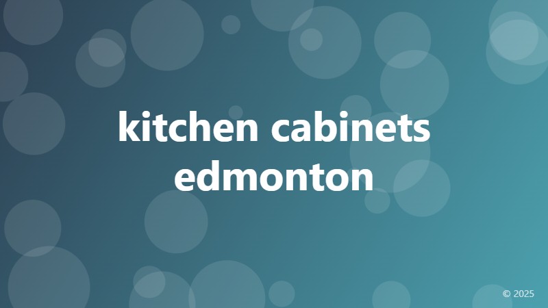 kitchen cabinets edmonton