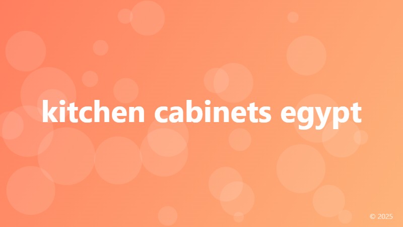 kitchen cabinets egypt