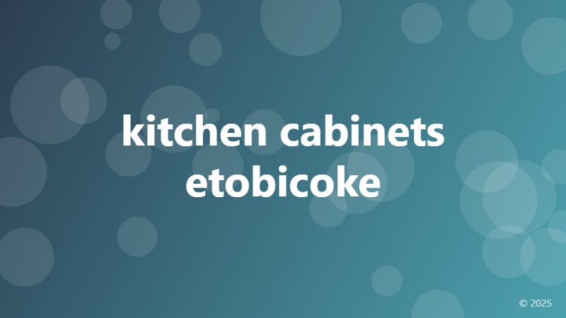 kitchen cabinets etobicoke