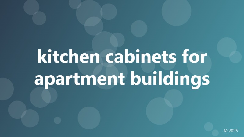 kitchen cabinets for apartment buildings