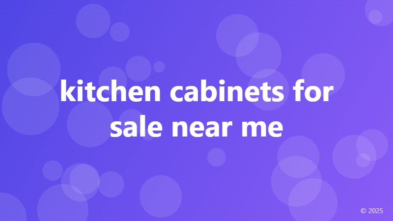 kitchen cabinets for sale near me