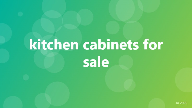 kitchen cabinets for sale
