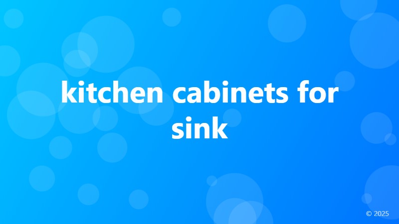 kitchen cabinets for sink