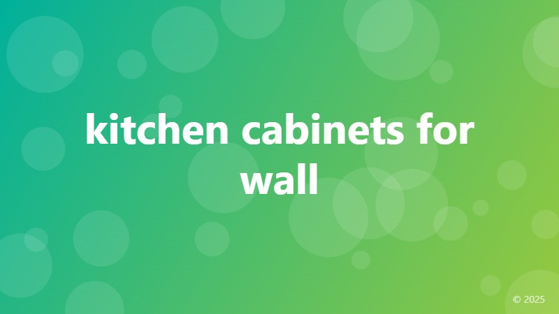 kitchen cabinets for wall