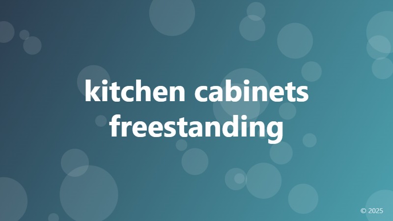 kitchen cabinets freestanding