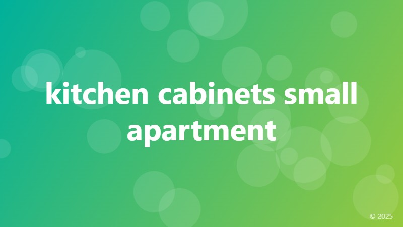 kitchen cabinets small apartment