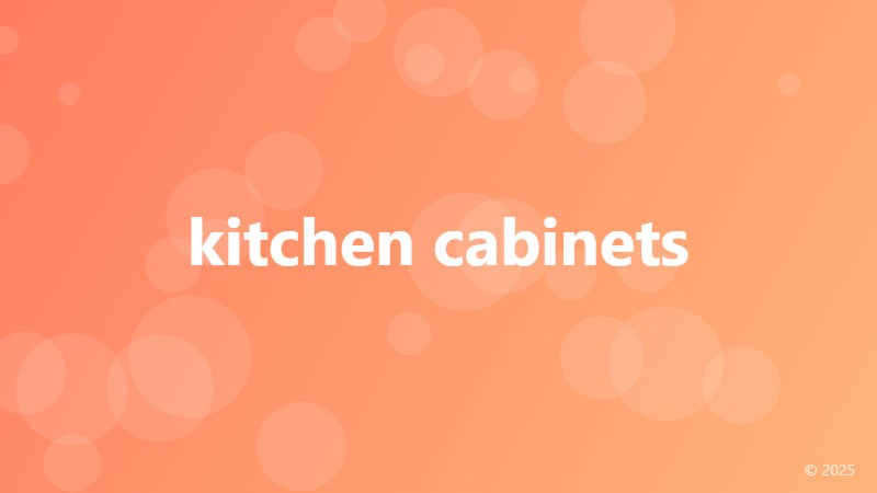 kitchen cabinets