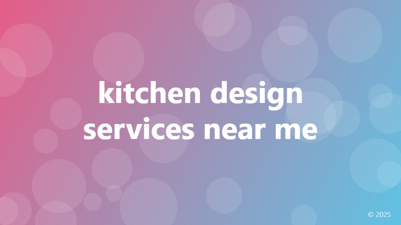 kitchen design services near me
