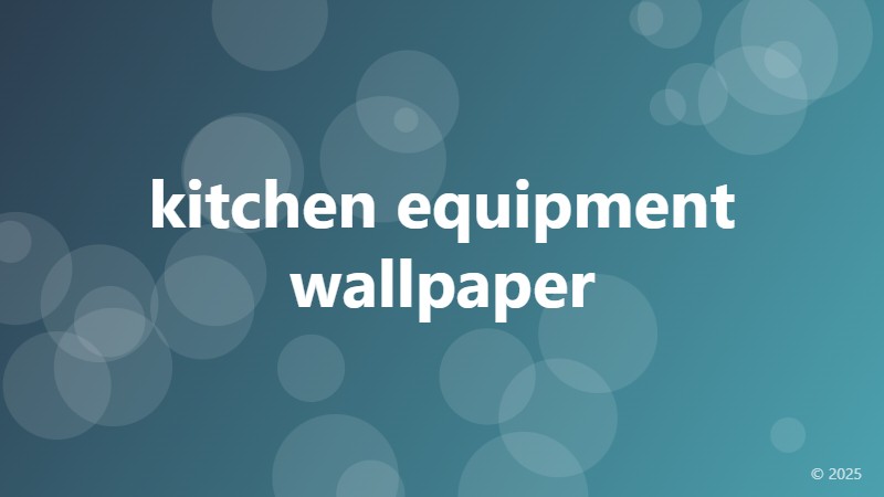 kitchen equipment wallpaper