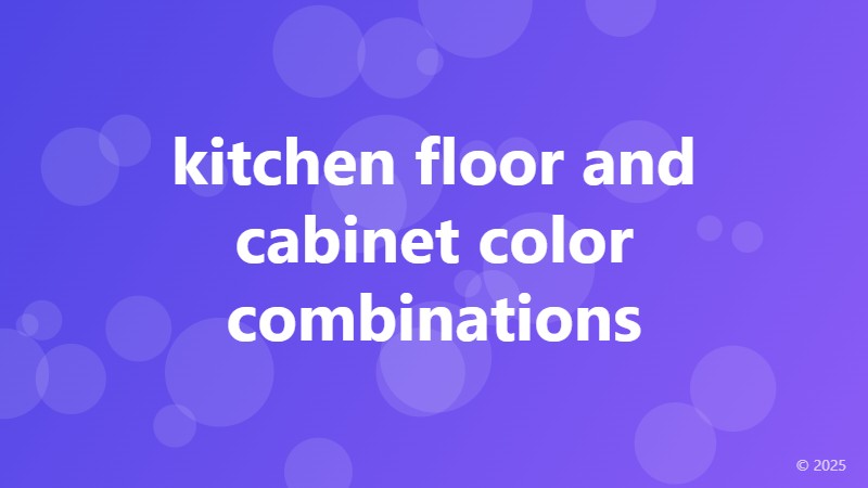 kitchen floor and cabinet color combinations