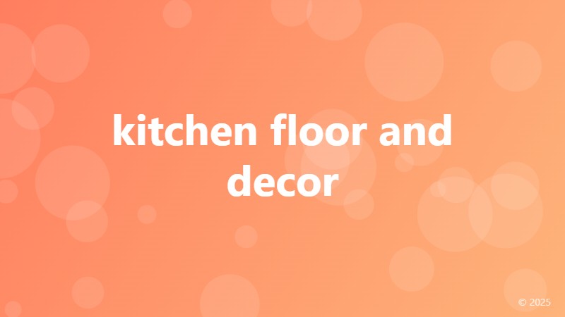 kitchen floor and decor
