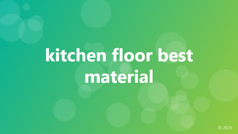 kitchen floor best material