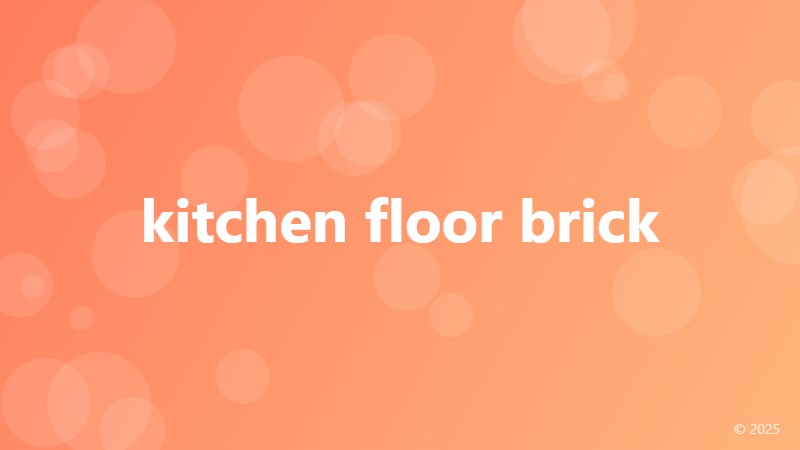 kitchen floor brick