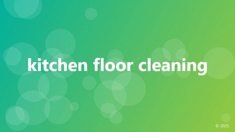 kitchen floor cleaning