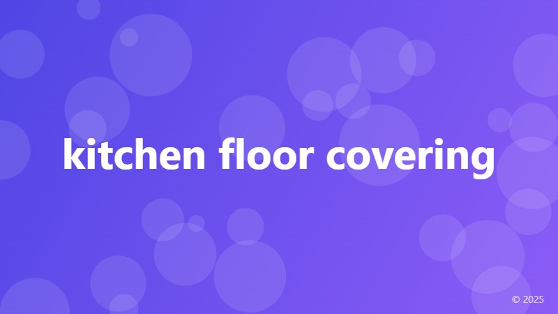 kitchen floor covering