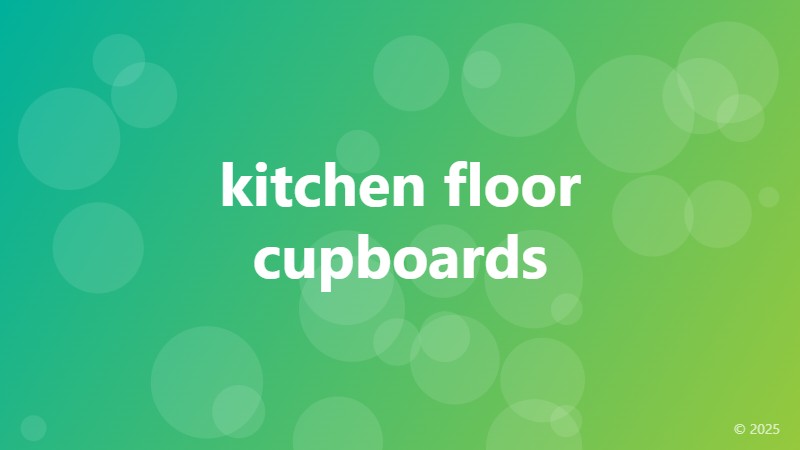 kitchen floor cupboards