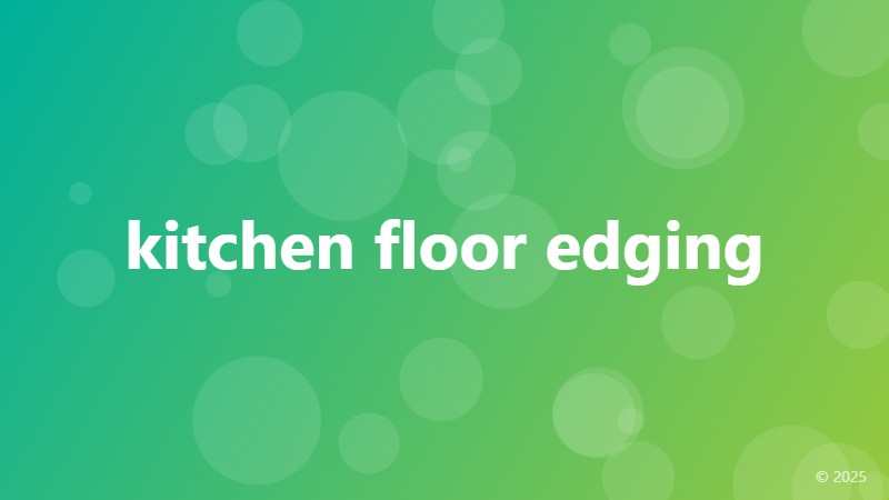kitchen floor edging