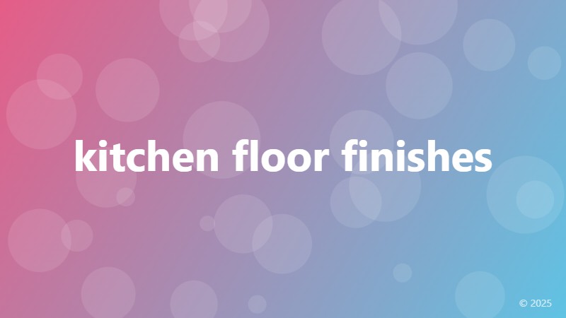 kitchen floor finishes