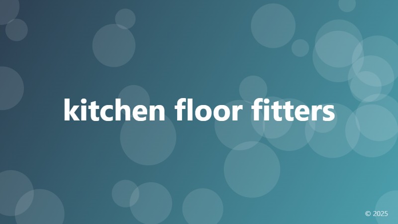 kitchen floor fitters