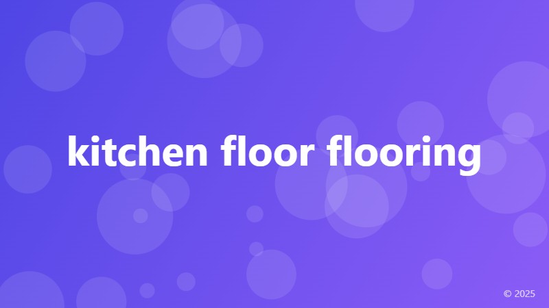 kitchen floor flooring